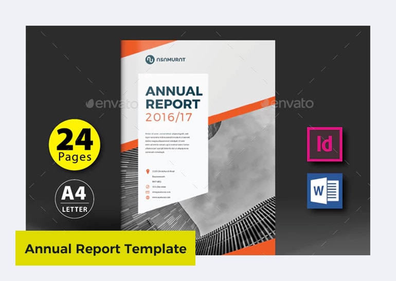 annual report template design