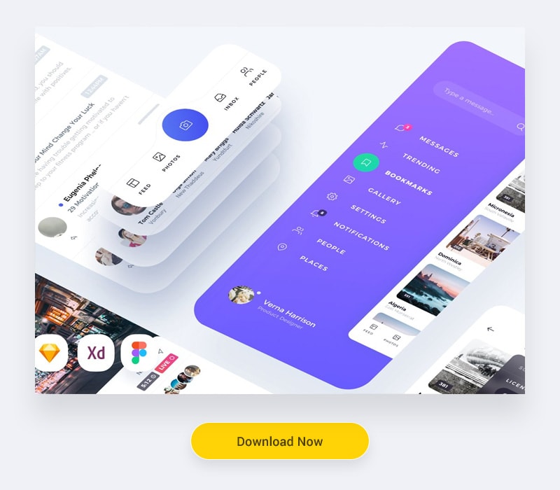 Mobile UI Kit for adobe xd