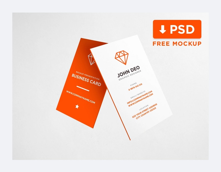 Business Card Mockup PSD Download Free