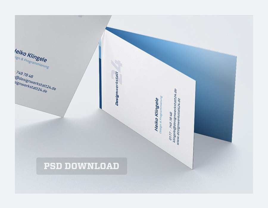 Business Card Mockup (PSD Download) by Heiko Klingele Business Card Mockup PSD Download
