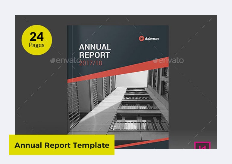 professional annual report template design