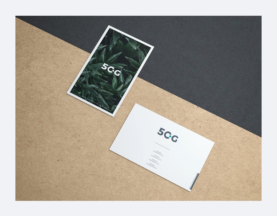 Free Business Cards On Kraft Paper Mockup PSD by 50 Graphics Business Card Mockup Psd free