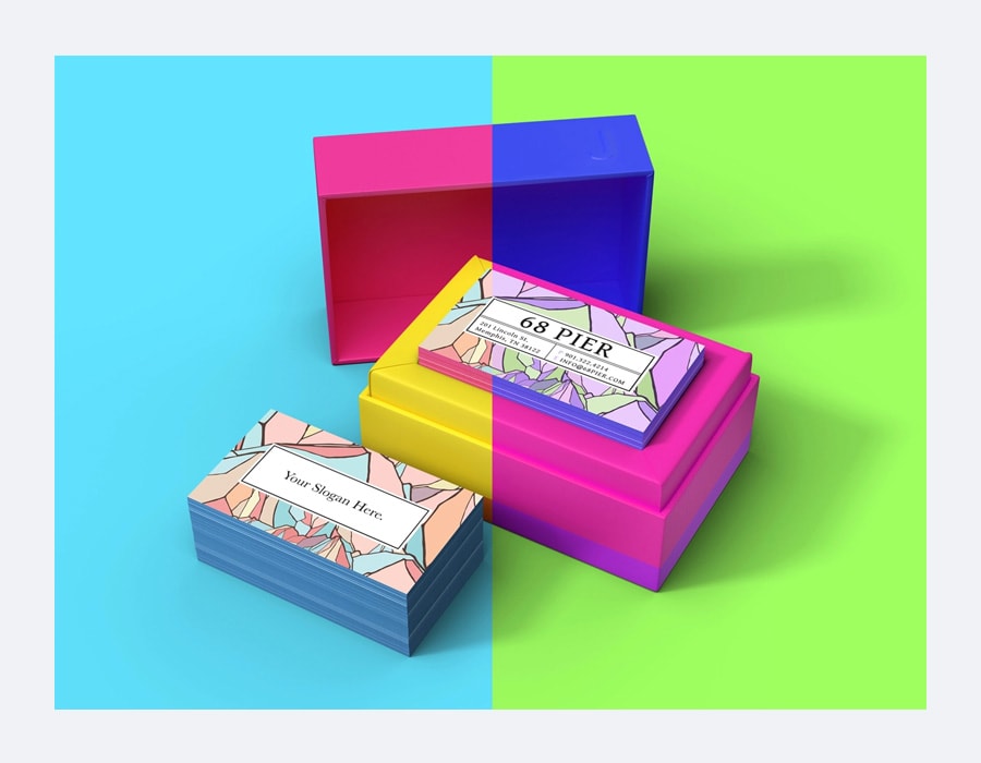 Free Colorful Business Card Mockup PSD by Mockup Planet Free Colorful Business Card Mockup Psd
