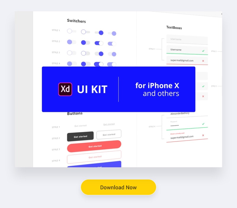 adobe xd ui kit free