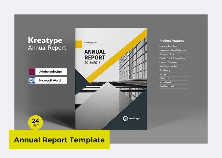 Annual Report Template Free from www.thehotskills.com