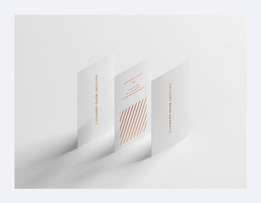 Modern Vertical Business Card Mockup PSD