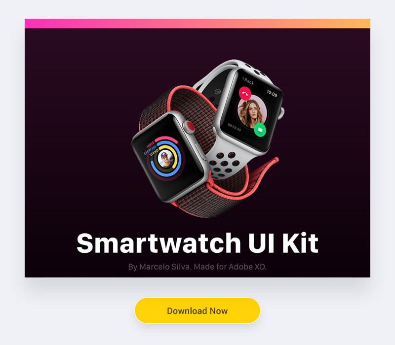 Smartwatch UI Kit for AdobeXD