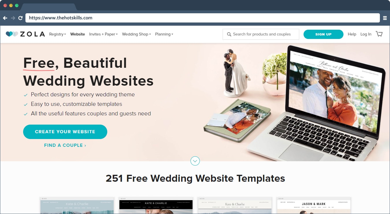 wedding website builder free