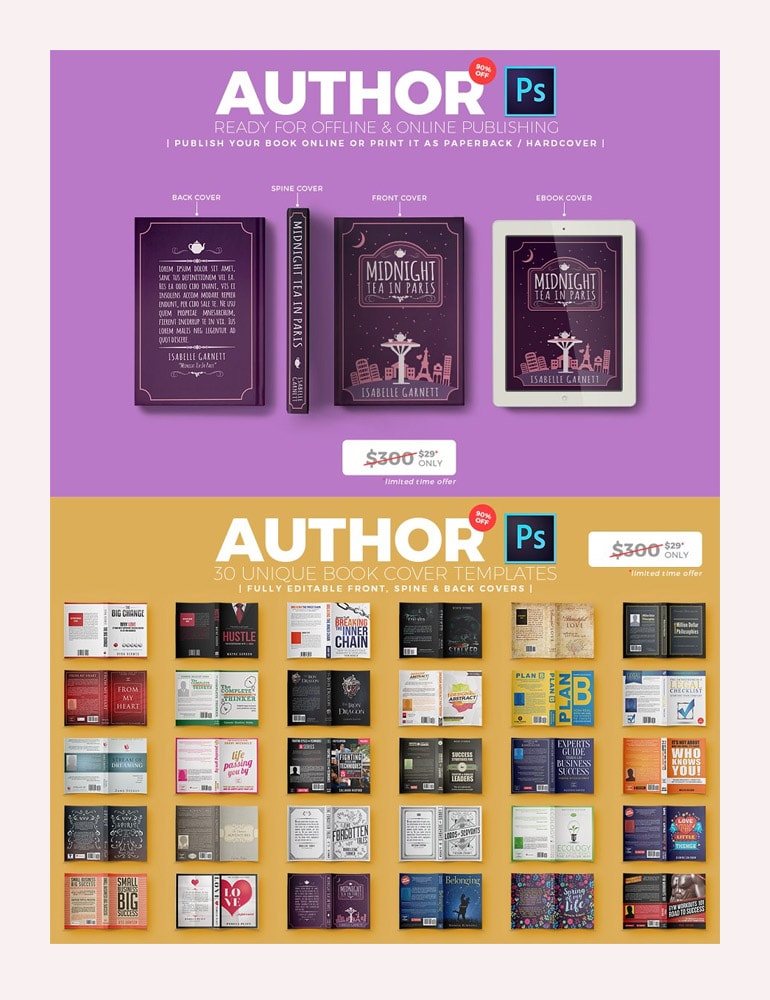 ebook cover template psd