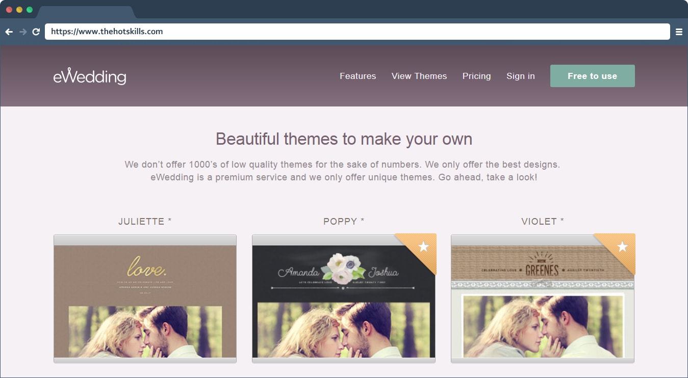 best wedding website builder