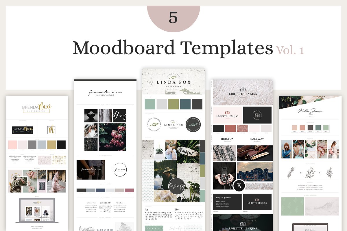 Mood Board Template Bundle