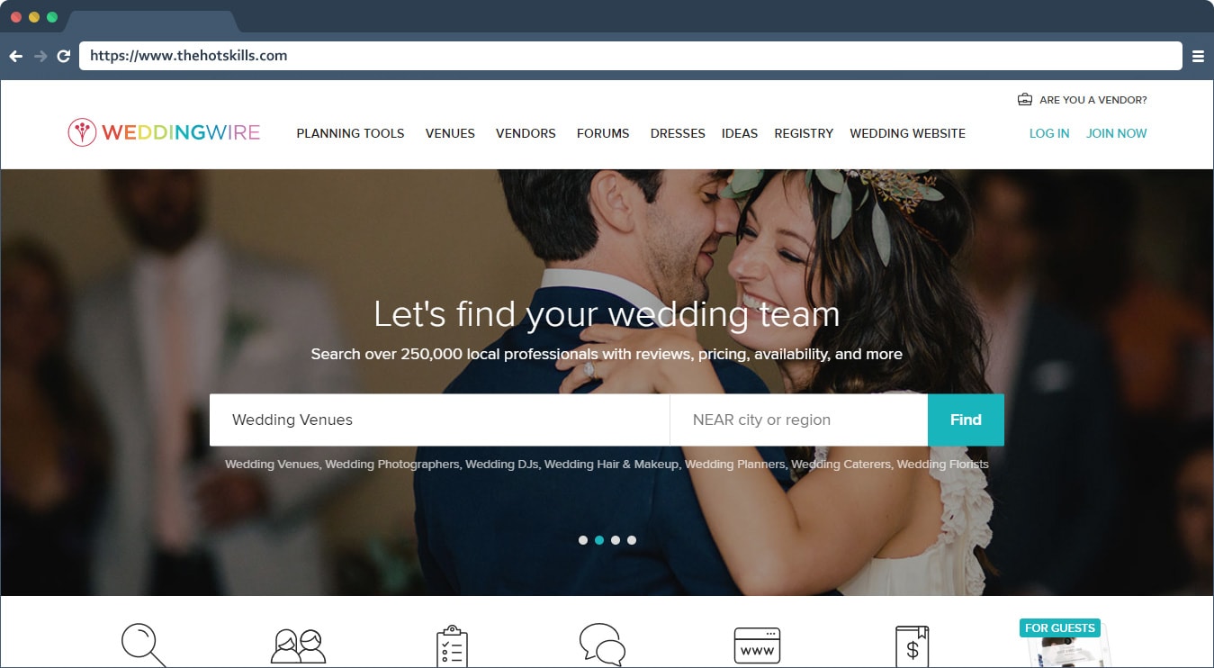 best wedding website designs free