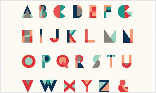 Geometrical typography trends