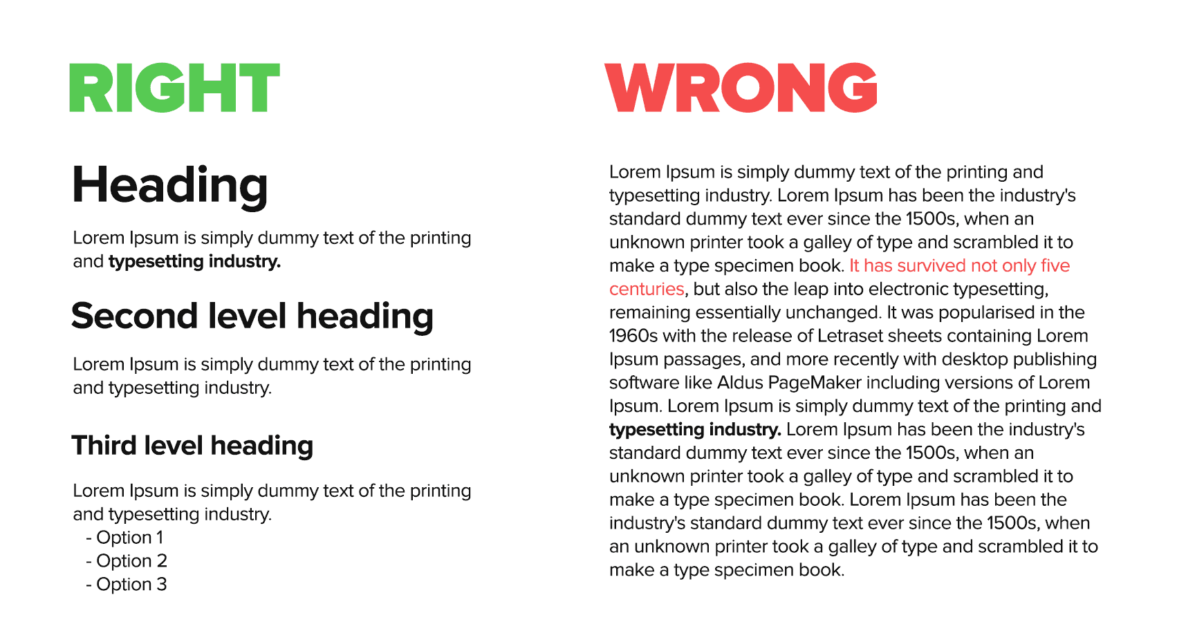  text formatting for websites