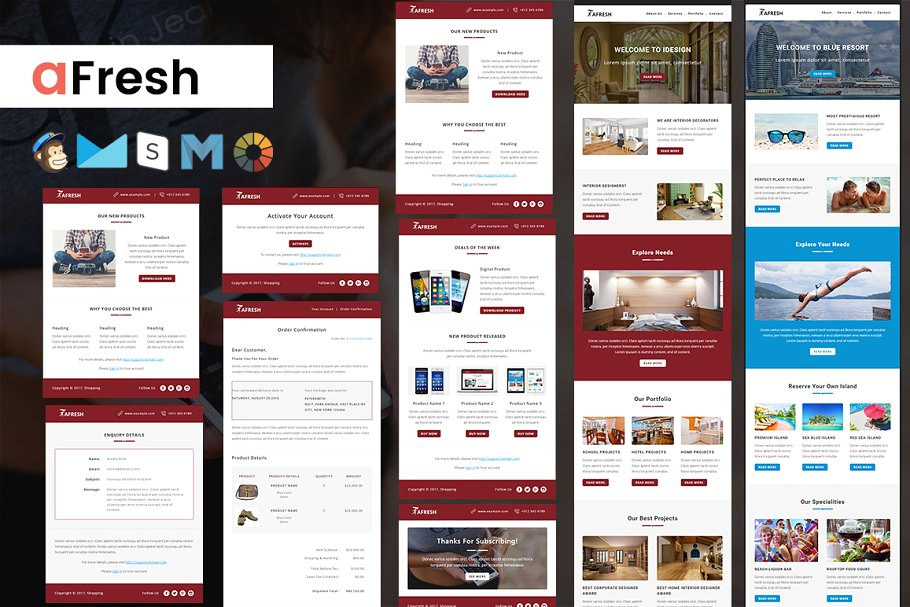 Fresh Multipurpose Email Templates