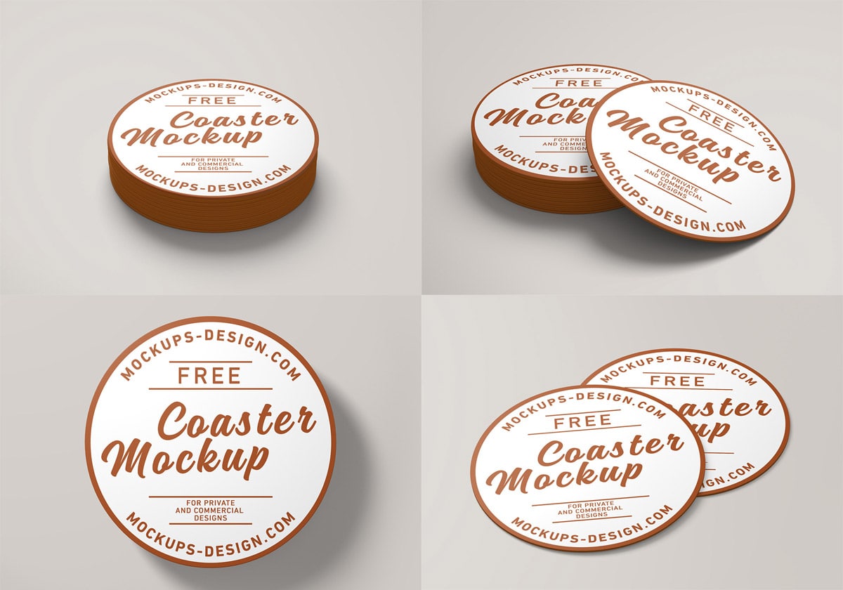 free Coaster Mockup