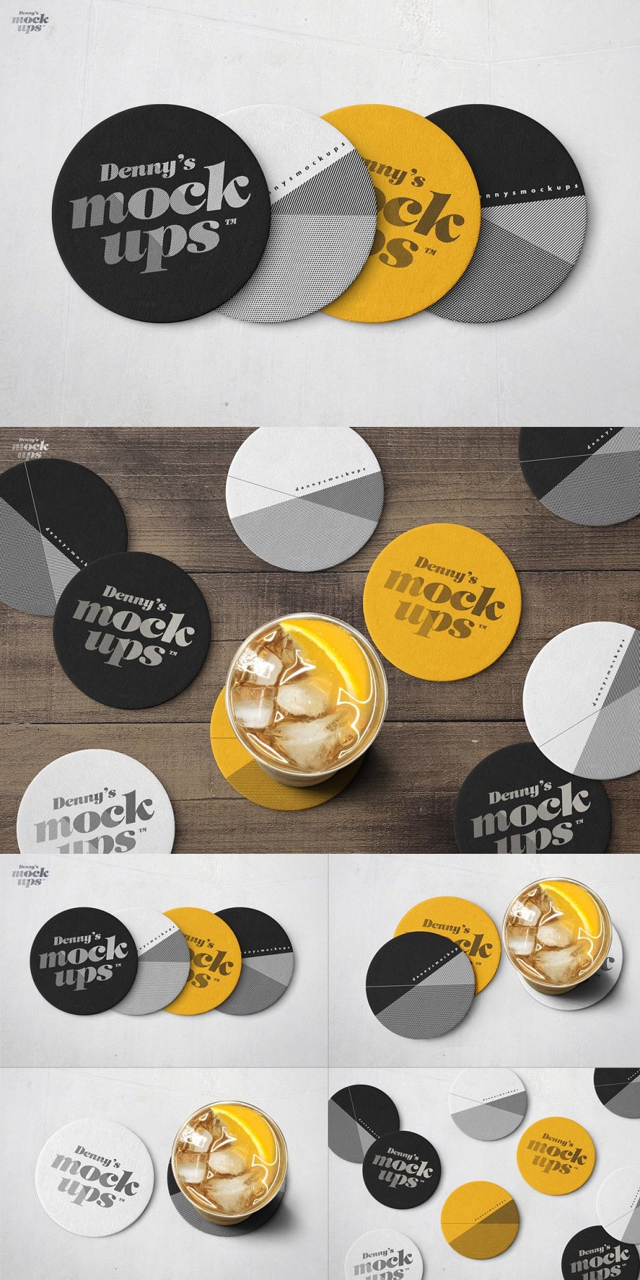 Circular Coaster Mockup PSD