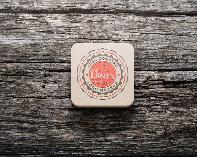 Coaster Mockup PSD