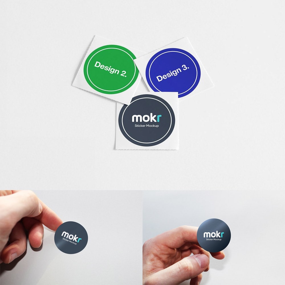 Logo Sticker Mockup Psd