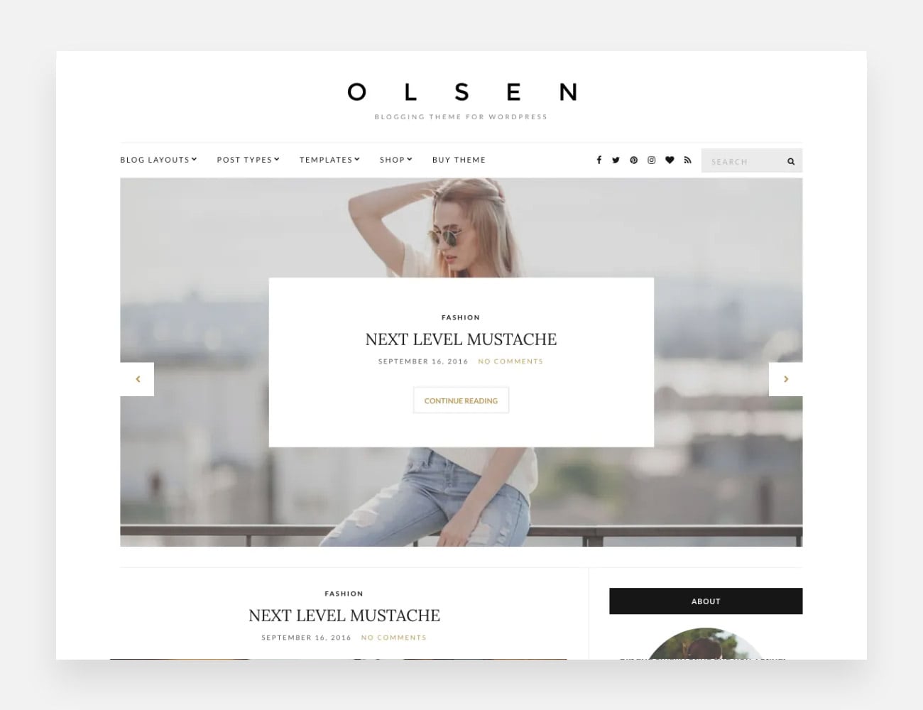 Olsen-Light Free WordPress Themes for Writers