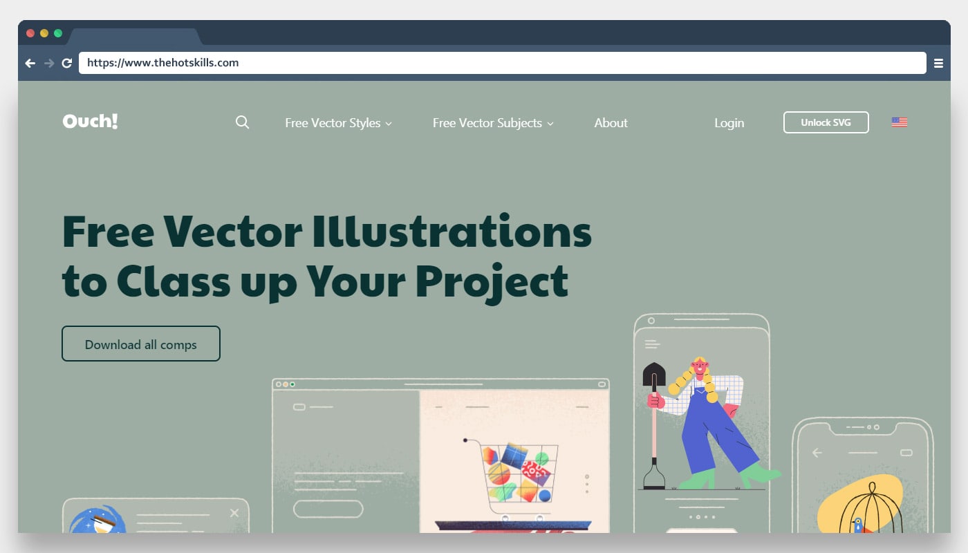 Ouch! - Free Vector Illustrations Ouch Free Vector Illustrations